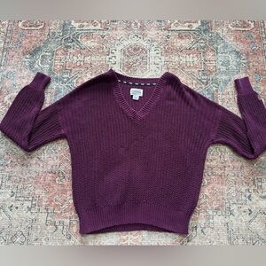 3 for $15 PINK by Victoria’s Secret Purple V-Neck Knit Sweater/Size Small
